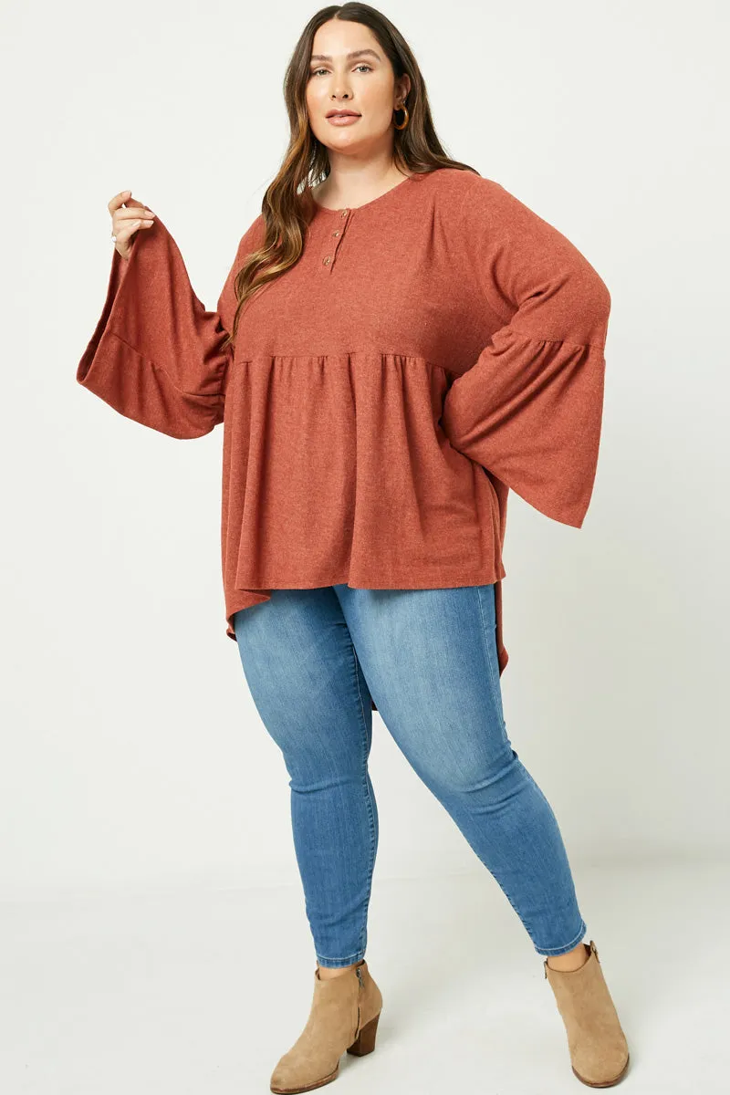 Womens Bell Sleeve Buttoned Top sold by Hayden product image thumbnail 2