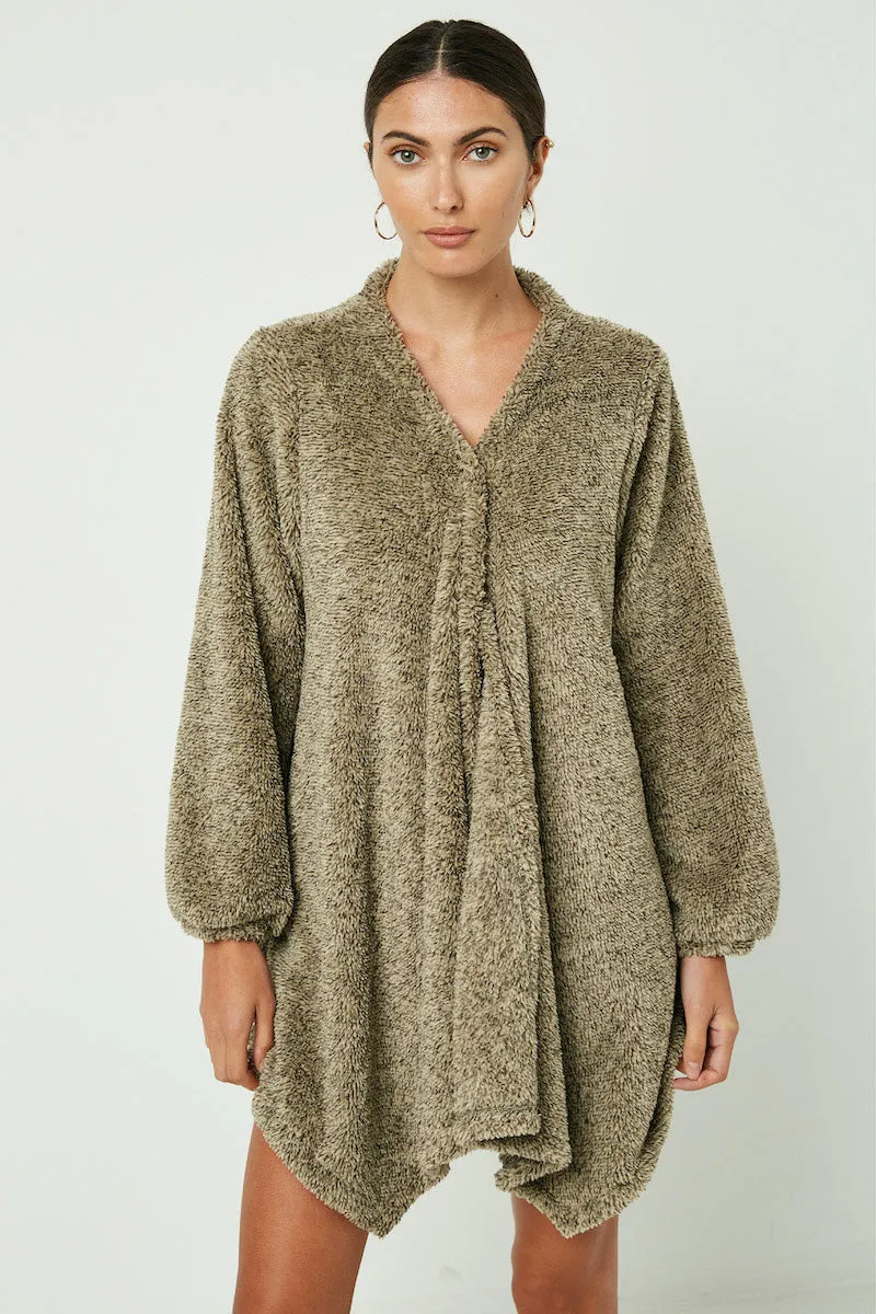 Womens Fleece One Button Cardigan sold by Hayden product image thumbnail 2