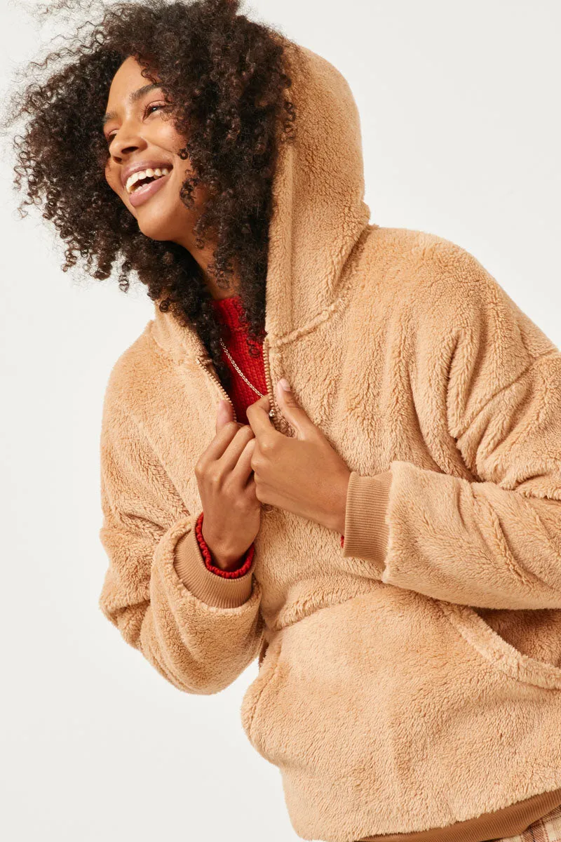 Womens Soft Fleece Kangaroo Pocket Half Zip Hoodie sold by Hayden