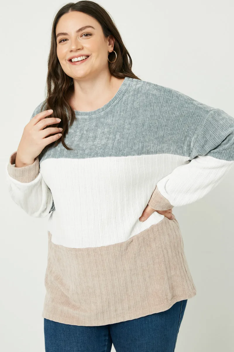 Womens Chunky Knit Colorblock Top sold by Hayden product image thumbnail 5