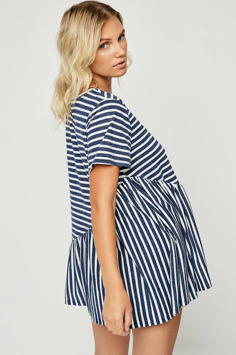 Womens Ruffle Striped Tunic Top sold by Hayden product image thumbnail 4