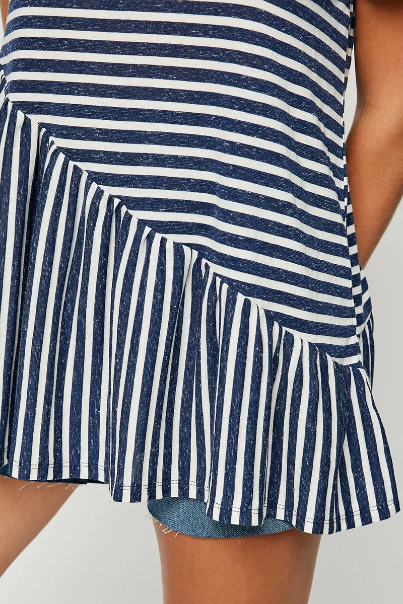 Womens Ruffle Striped Tunic Top sold by Hayden product image thumbnail 5
