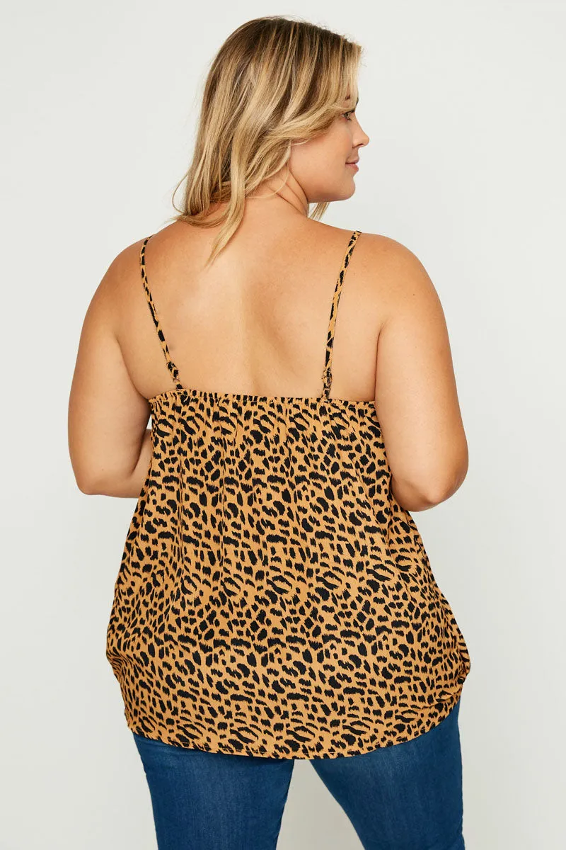 Womens Leopard Print Surplice Cami sold by Hayden product image thumbnail 2