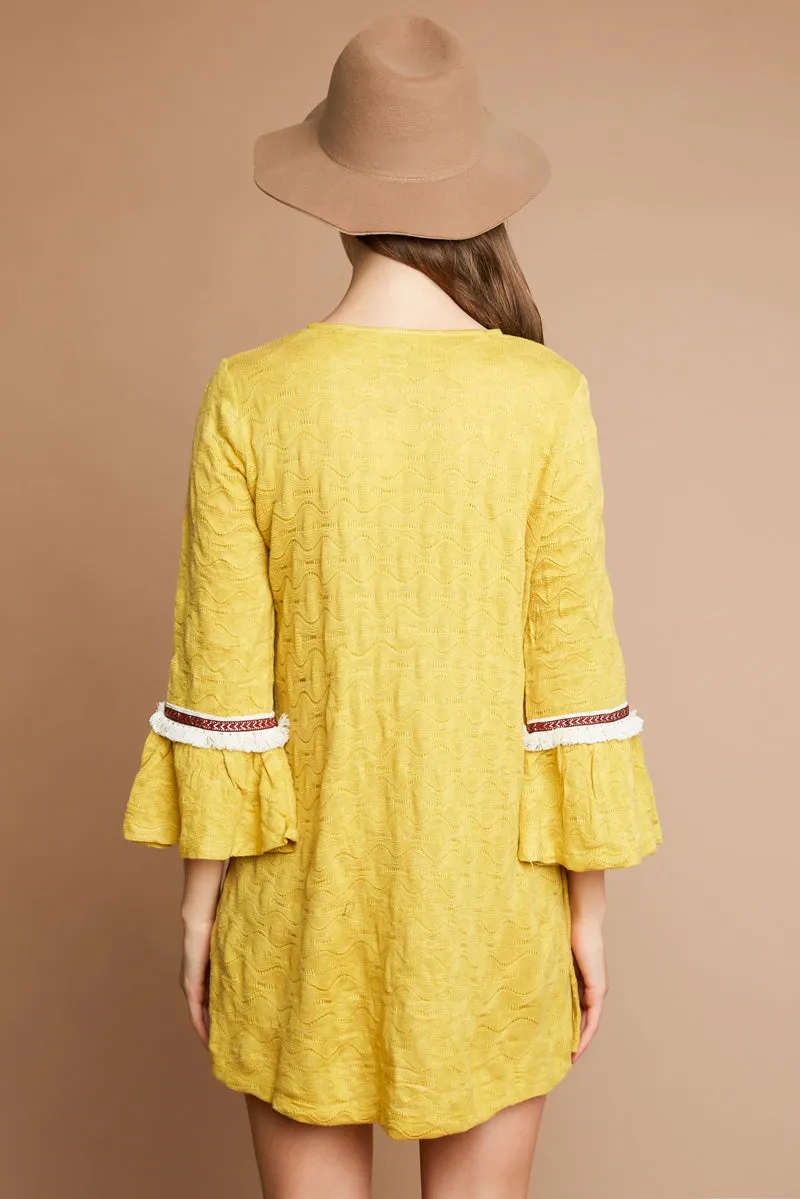 Womens Crochet Self Tie Knit Dress sold by Hayden product image thumbnail 2