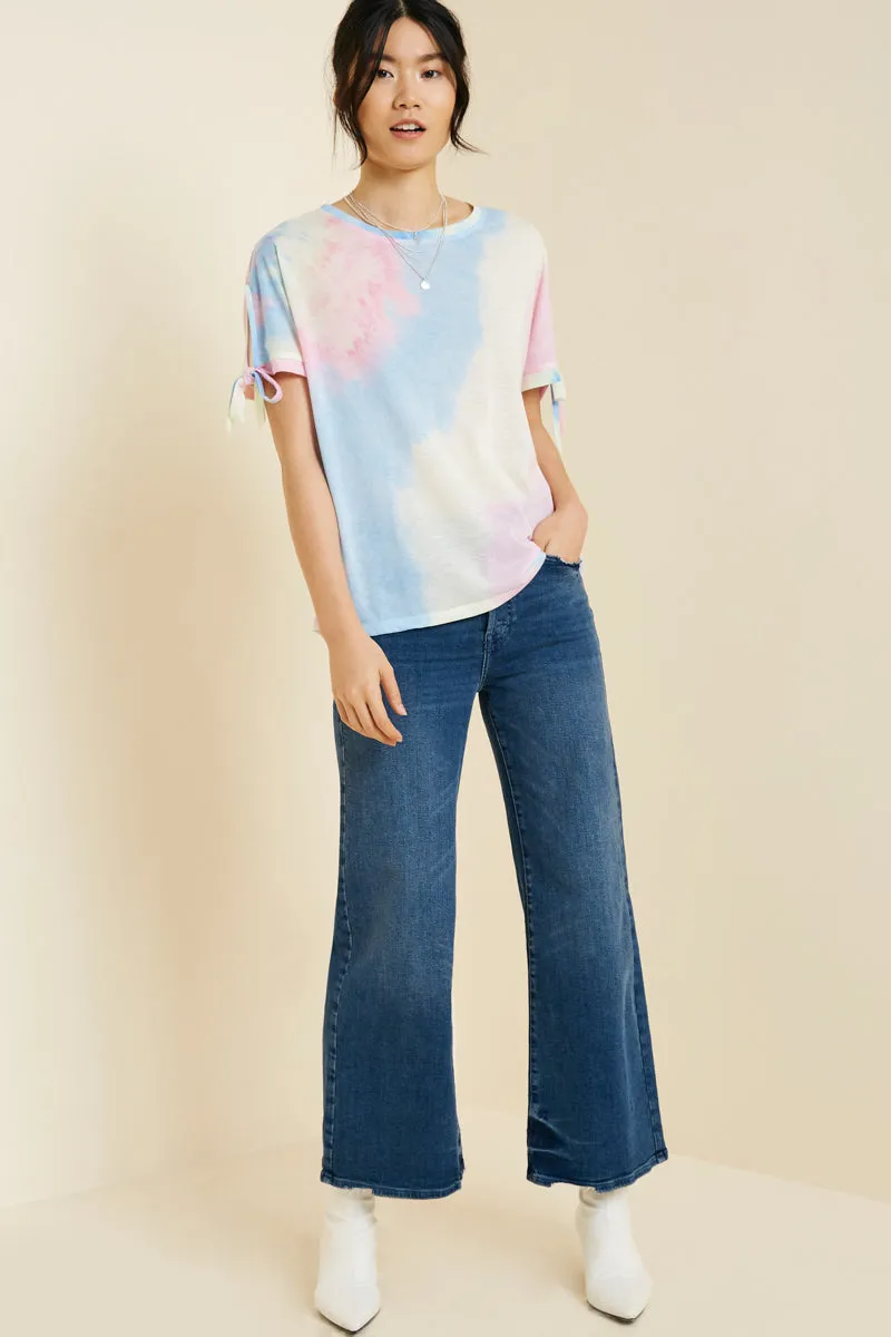 Womens Tie Dye Tie-Sleeve Tee sold by Hayden product image thumbnail 4