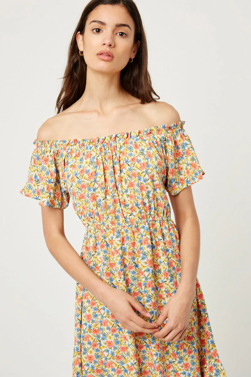 Womens Off-Shoulder Floral Midi Dress sold by Hayden product image thumbnail 4