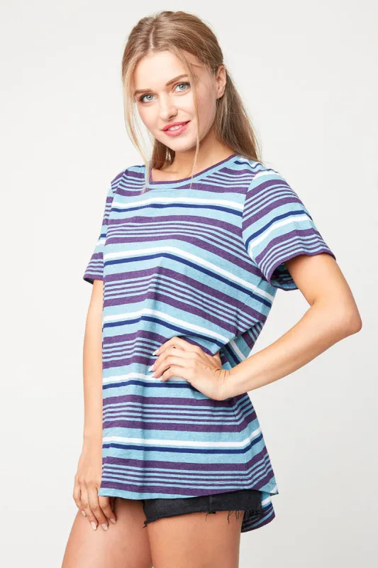 Womens Short Sleeve Stripe Tee sold by Hayden