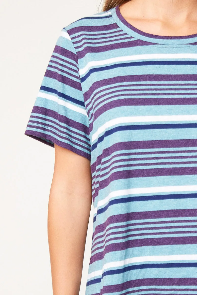 Womens Short Sleeve Stripe Tee sold by Hayden product image thumbnail 5