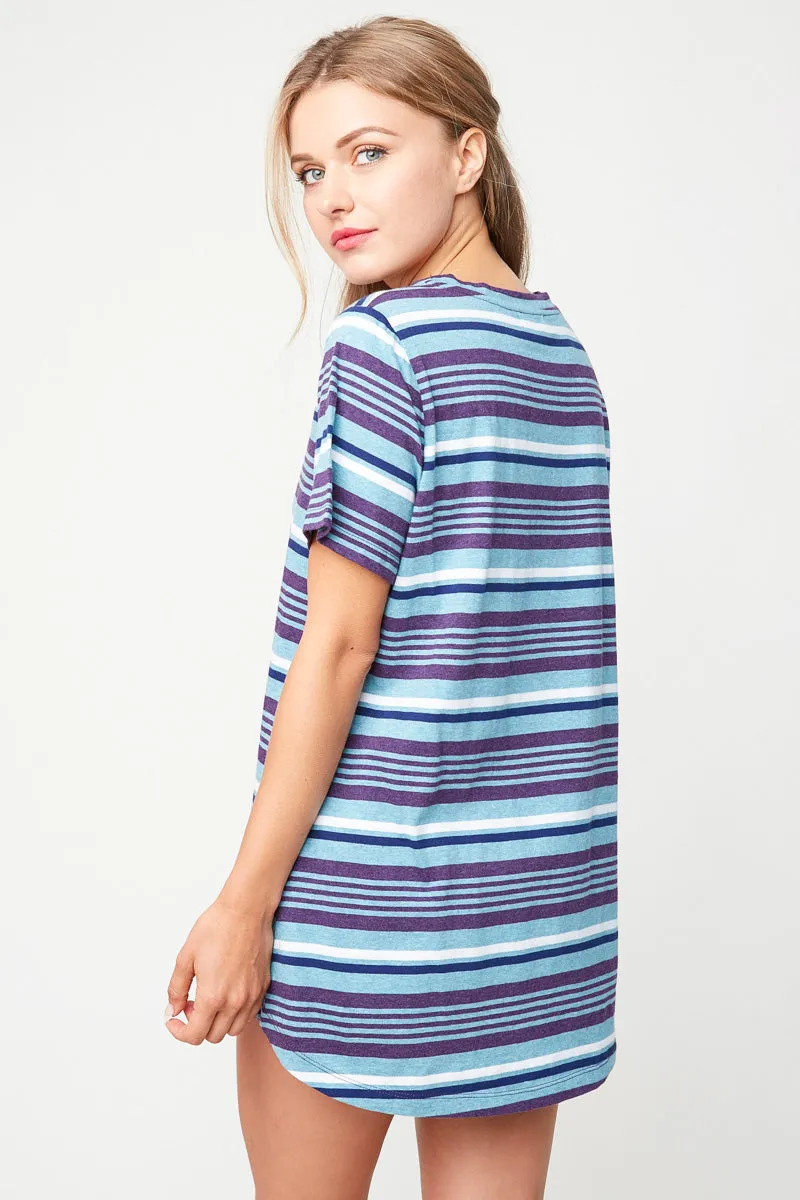 Womens Short Sleeve Stripe Tee sold by Hayden product image thumbnail 2