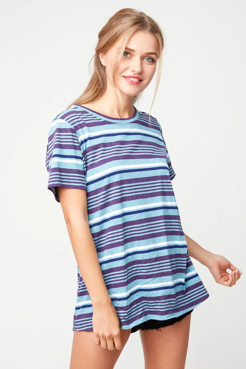 Womens Short Sleeve Stripe Tee sold by Hayden product image thumbnail 3