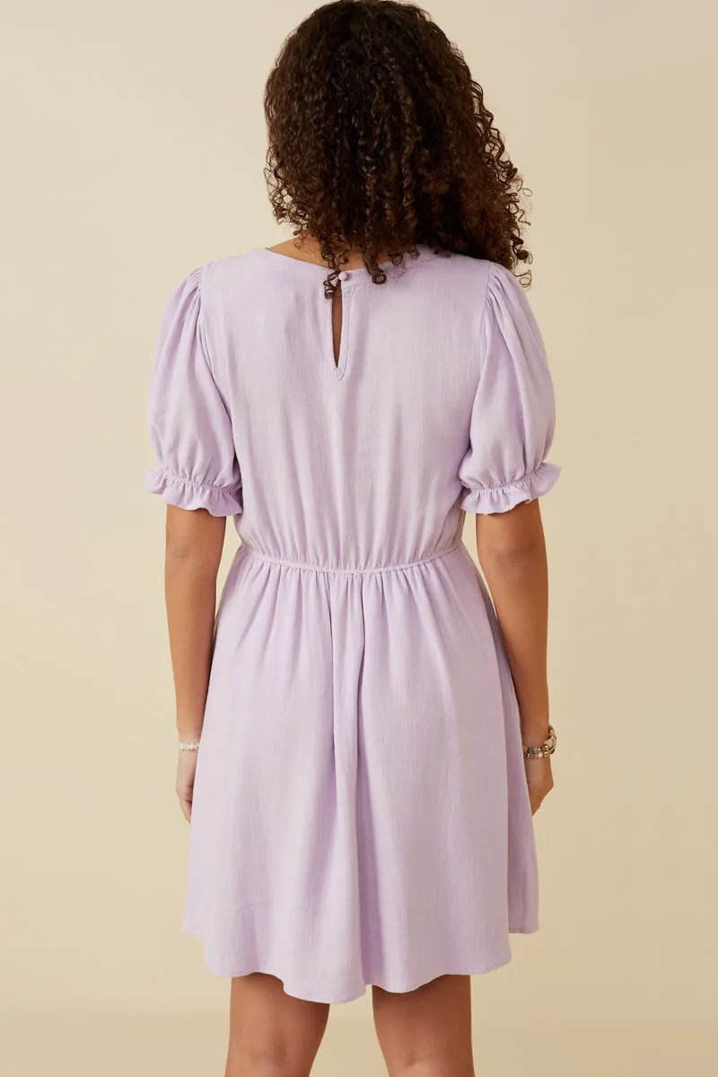 Womens Pleated Bodice Short Sleeve Dress sold by Hayden product image thumbnail 4