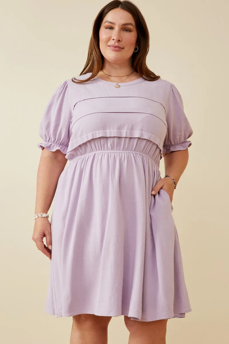 Womens Pleated Bodice Short Sleeve Dress sold by Hayden product image thumbnail 2