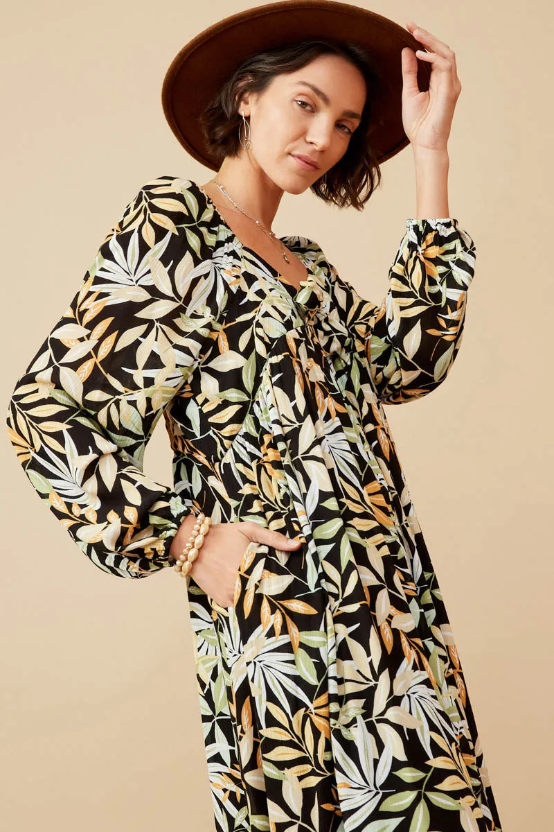 Womens Multi Botanical Print Smocked Back Dress sold by Hayden product image thumbnail 4