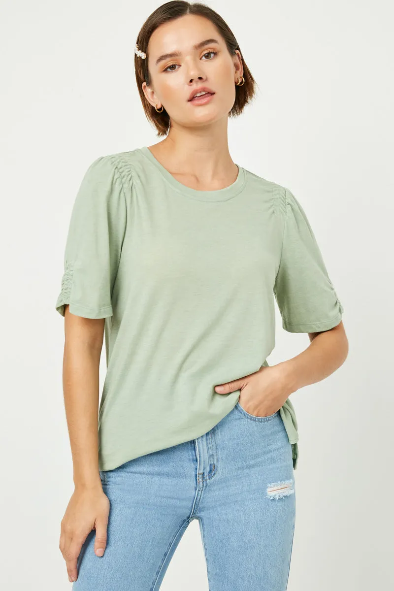 Womens Elastic Detailed Round Neck Knit Top sold by Hayden