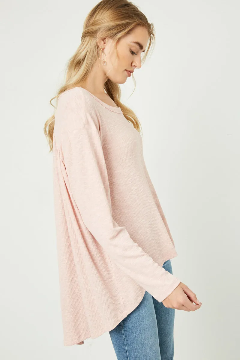 Womens High-Low Burnout Knit Top sold by Hayden product image thumbnail 2
