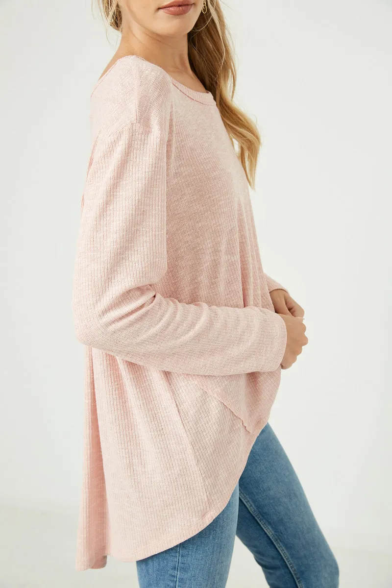 Womens High-Low Burnout Knit Top sold by Hayden product image thumbnail 3