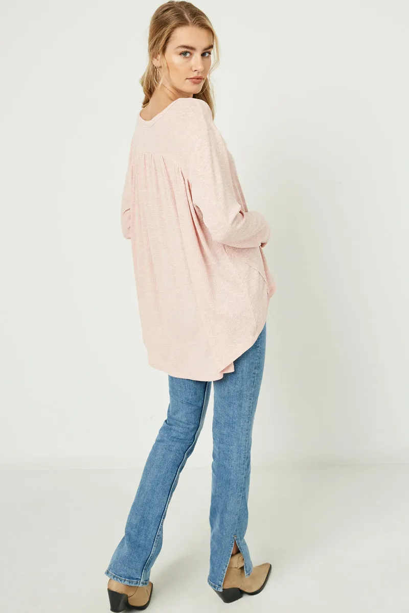 Womens High-Low Burnout Knit Top sold by Hayden product image thumbnail 4