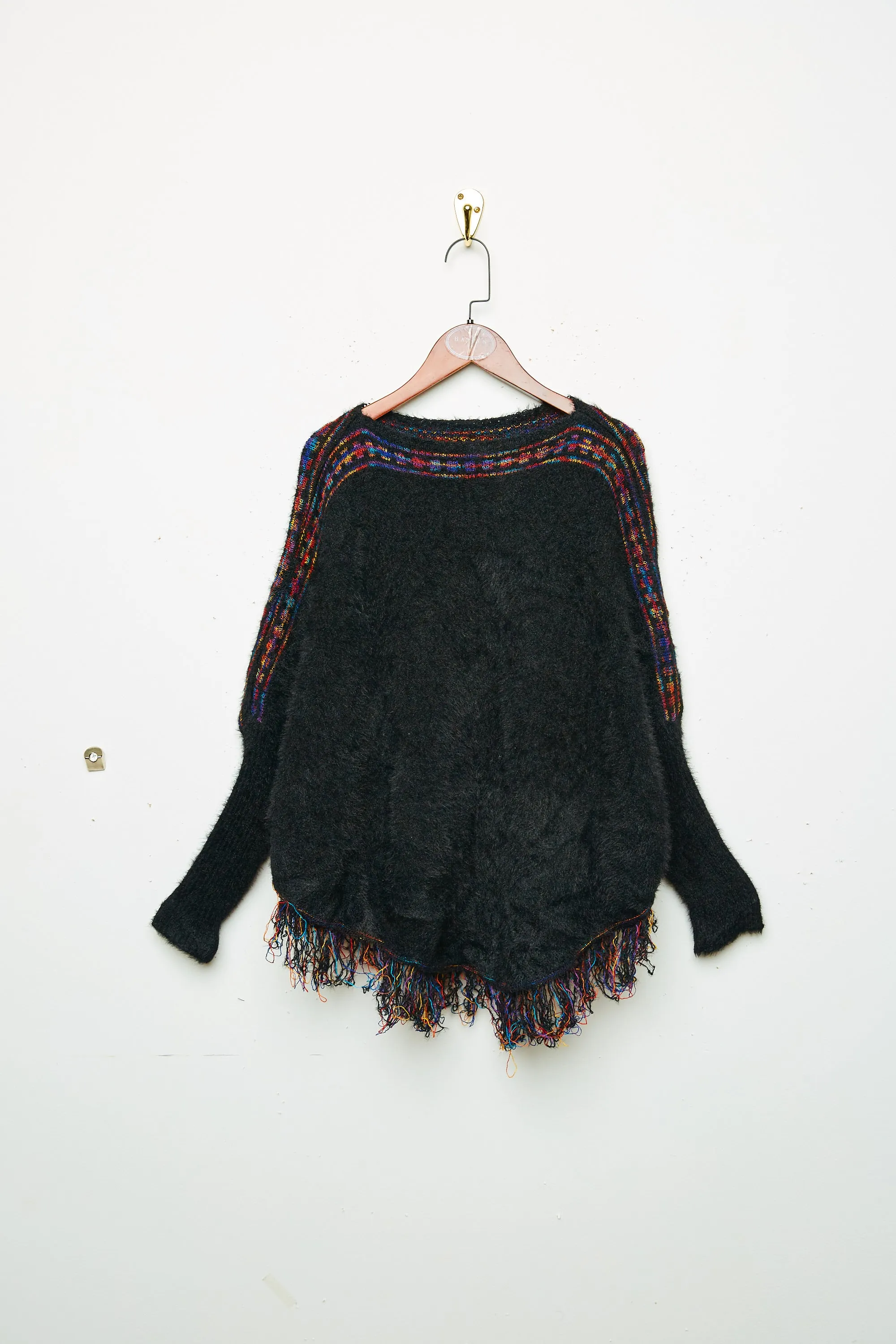 Womens Fringed Geometric Print Sleeved Poncho sold by Hayden product image thumbnail 4