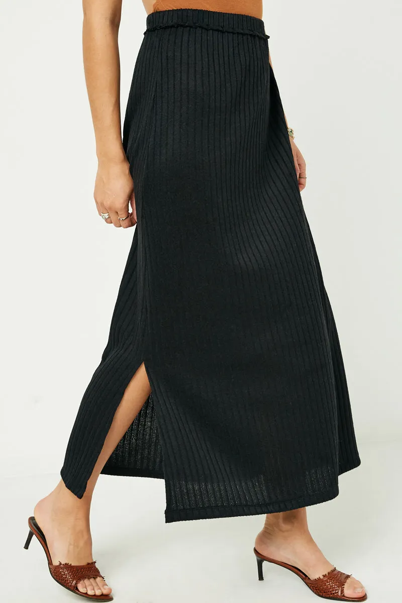 Womens Elastic Waist Ribbed Midi Skirt sold by Hayden product image thumbnail 2