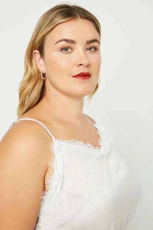 Womens Eyelash Lace Shimmer Cami sold by Hayden