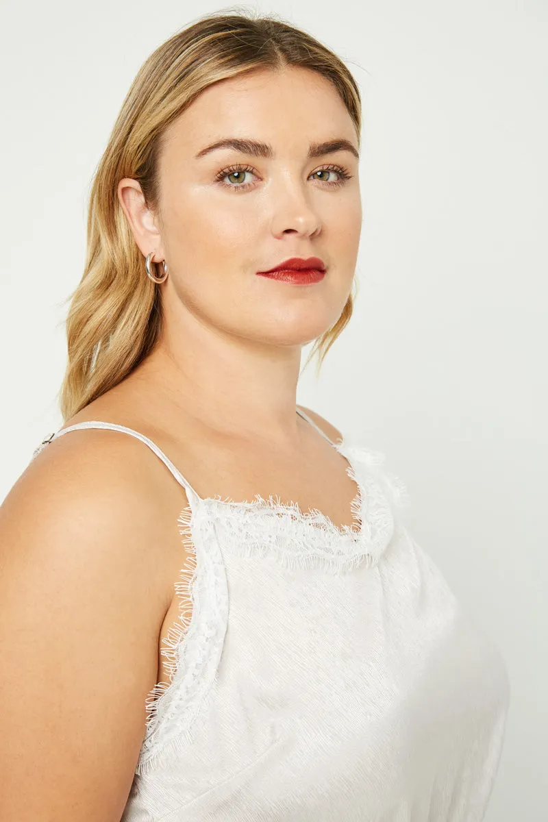 Womens Eyelash Lace Shimmer Cami sold by Hayden