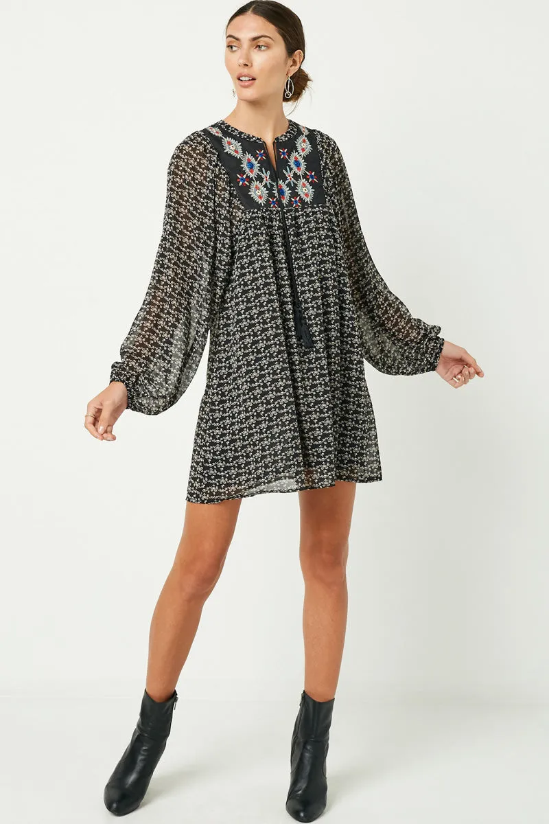 Womens Embroided Yoke Printed Tunic sold by Hayden