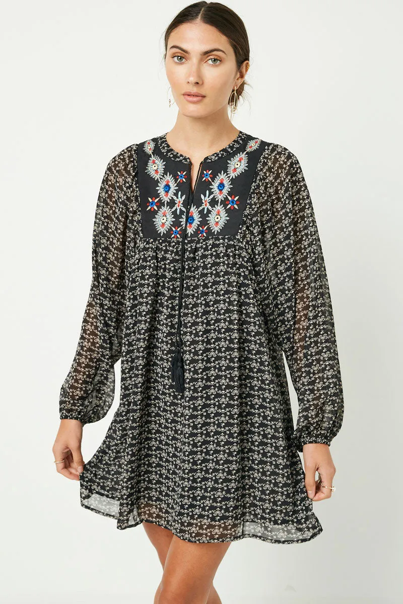 Womens Embroided Yoke Printed Tunic sold by Hayden product image thumbnail 2