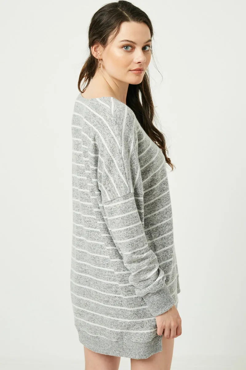 Womens Long Sleeve Striped V-Neck Top sold by Hayden product image thumbnail 4