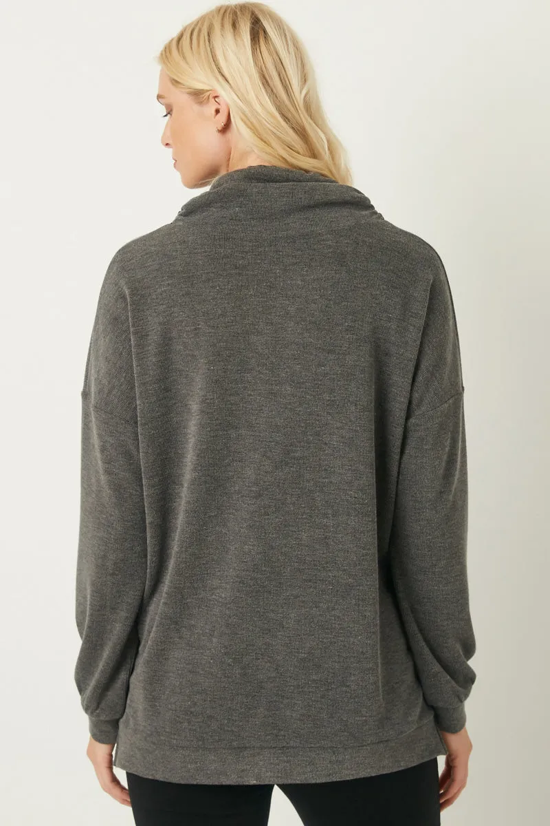 Womens Drop Shoulder Funnel Neck Top sold by Hayden product image thumbnail 3