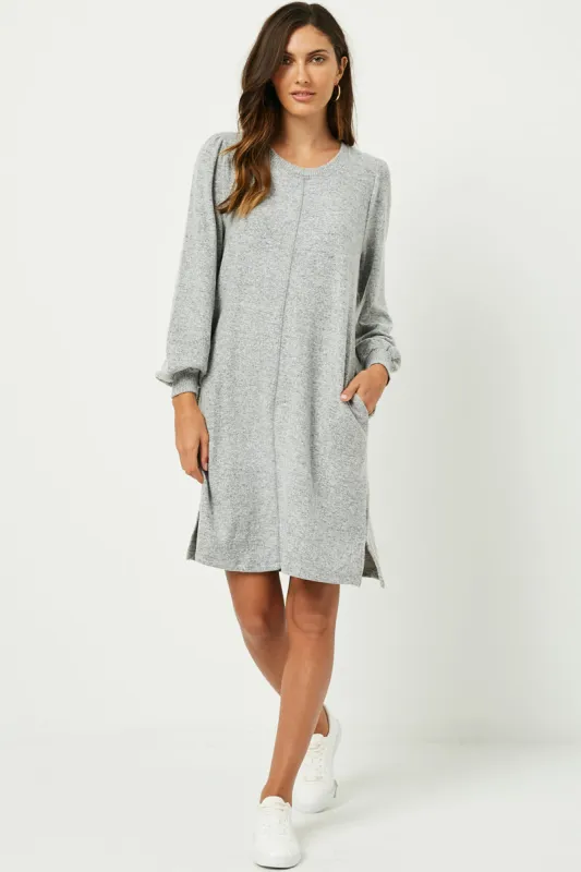 Womens Soft Brushed Knit T Shirt Dress sold by Hayden