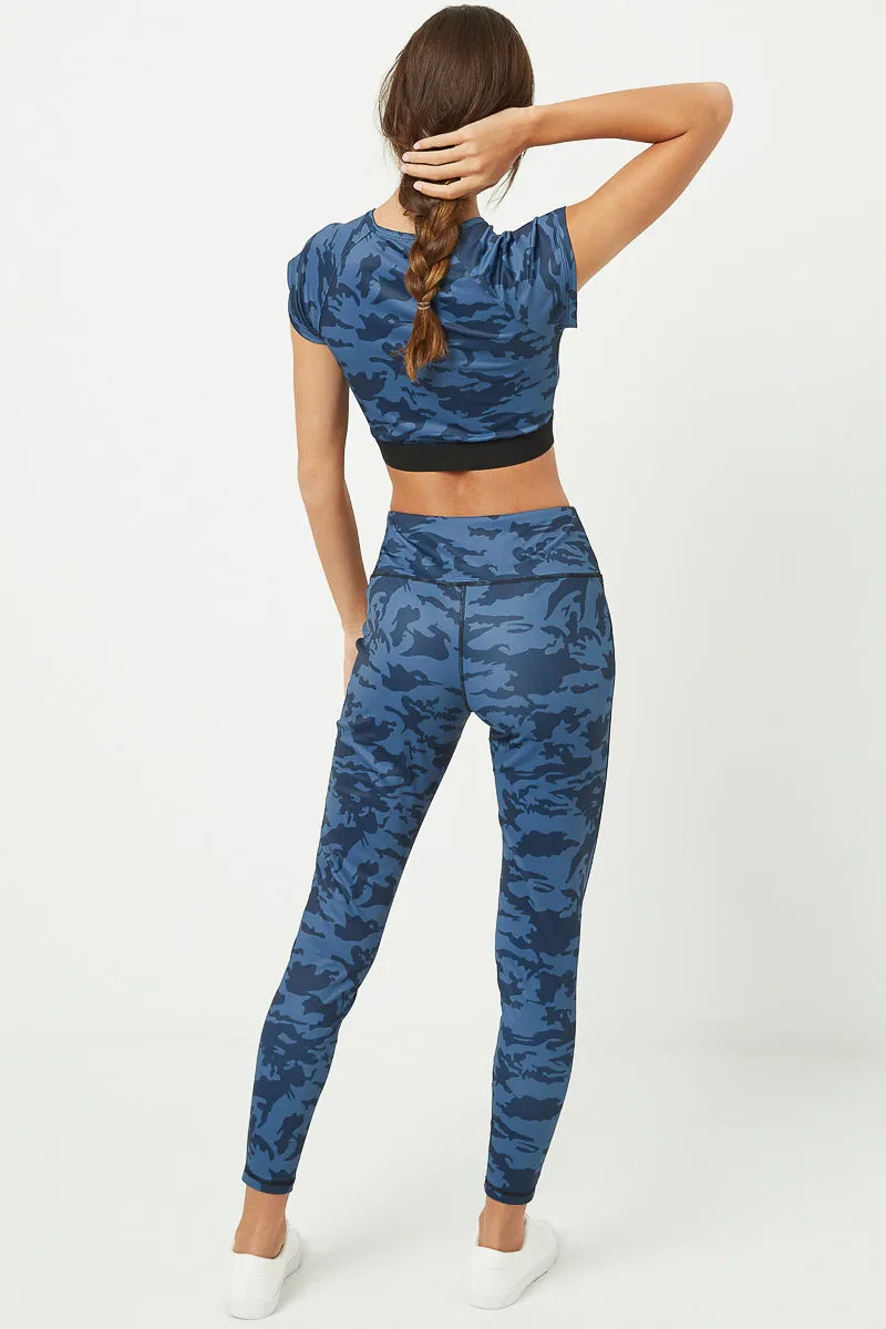 Womens Camo Print Active Crop Top sold by Hayden product image thumbnail 3