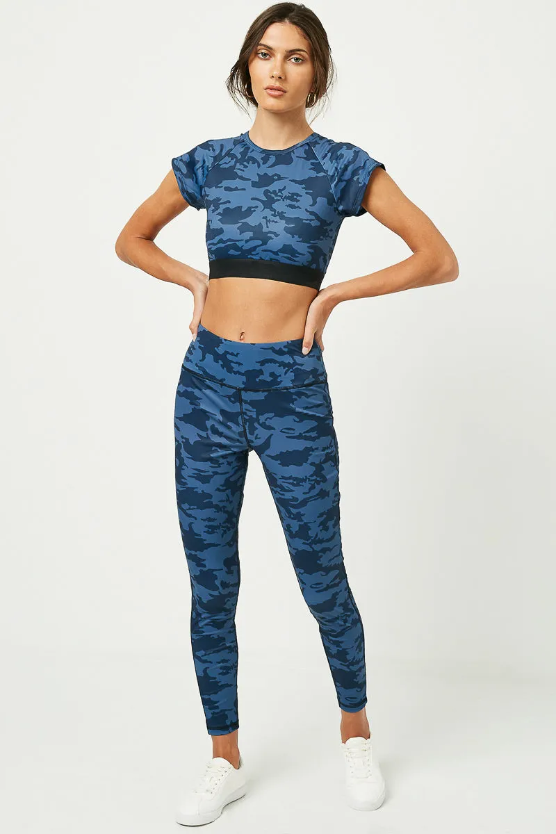 Womens Camo Print Active Crop Top sold by Hayden product image thumbnail 4