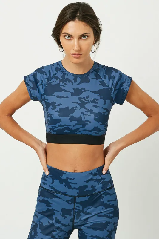 Womens Camo Print Active Crop Top sold by Hayden