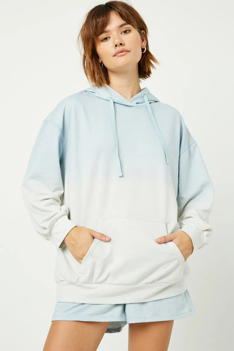 Womens Garment Dip Dyed Oversized Hoodie sold by Hayden