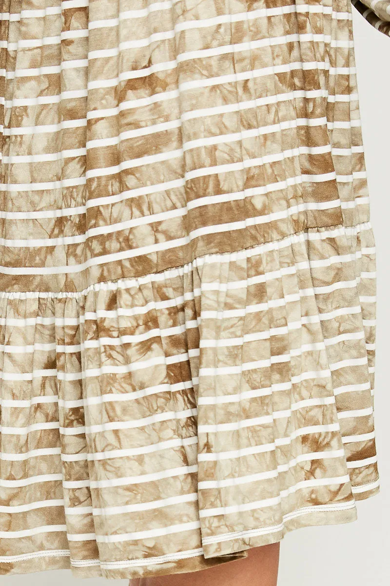 Womens Tie Dye Striped Tiered Dress sold by Hayden product image thumbnail 5