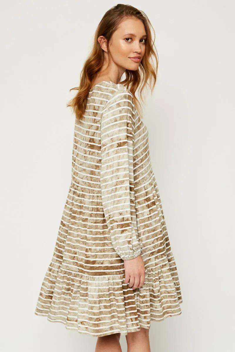 Womens Tie Dye Striped Tiered Dress sold by Hayden product image thumbnail 4