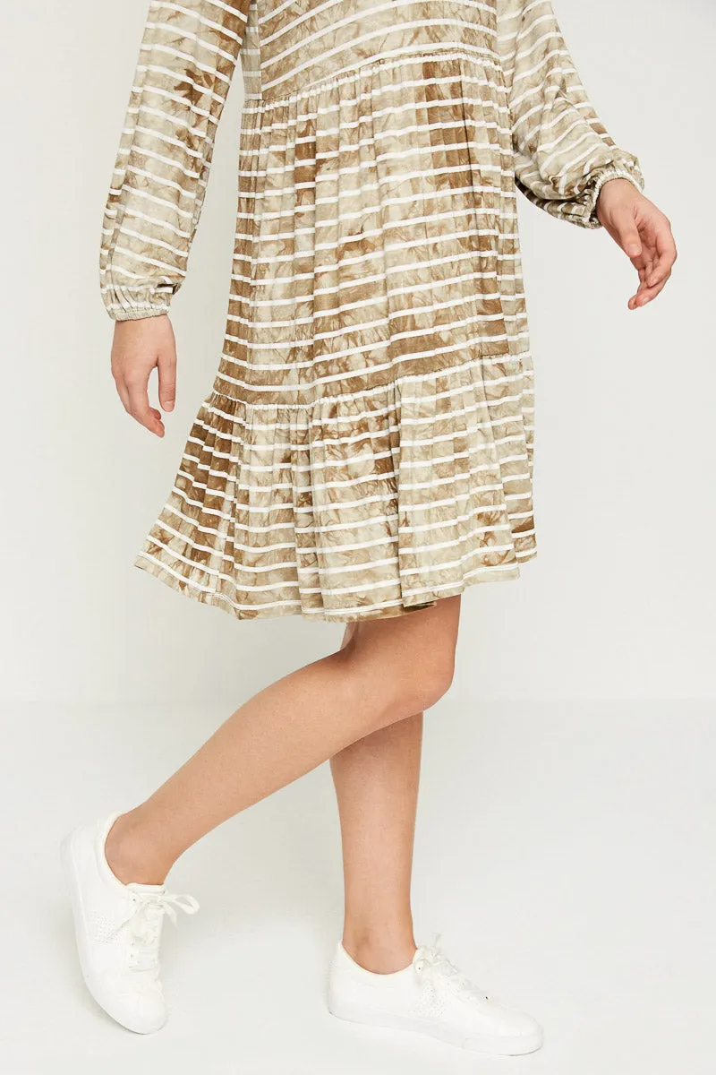 Womens Tie Dye Striped Tiered Dress sold by Hayden product image thumbnail 3