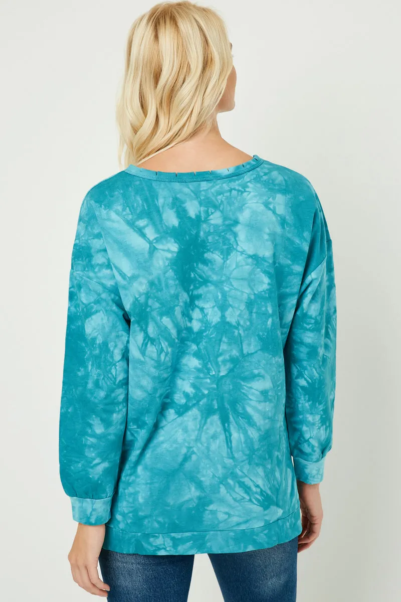 Womens Distressed Crew Neck Knit Top sold by Hayden product image thumbnail 3