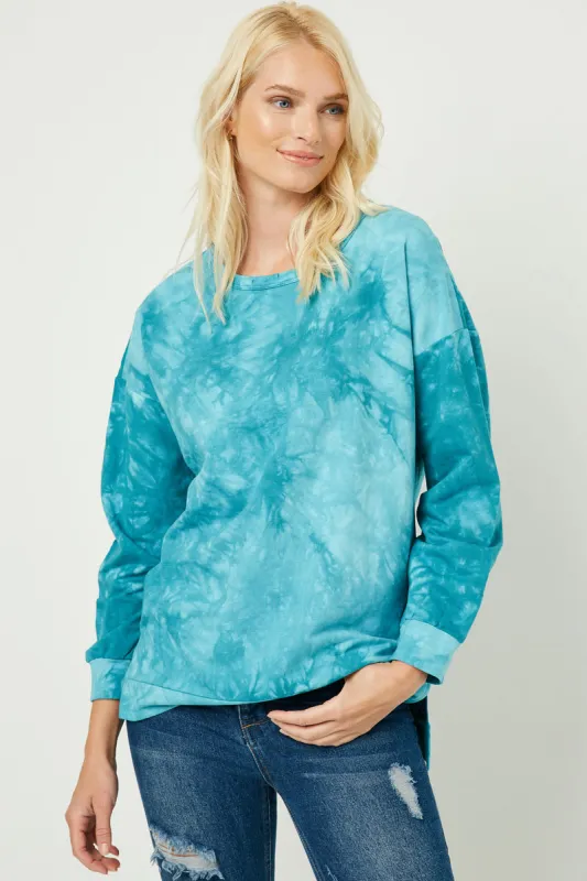 Womens Distressed Crew Neck Knit Top sold by Hayden