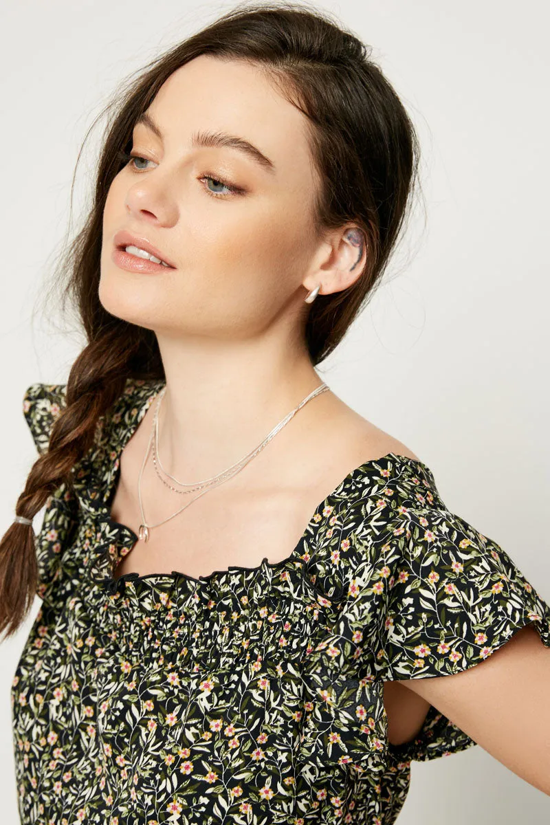 Womens Floral Smock Waist Jumper sold by Hayden product image thumbnail 5