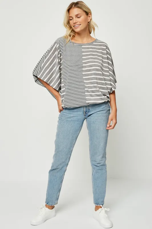 Womens Contrast Striped Top sold by Hayden