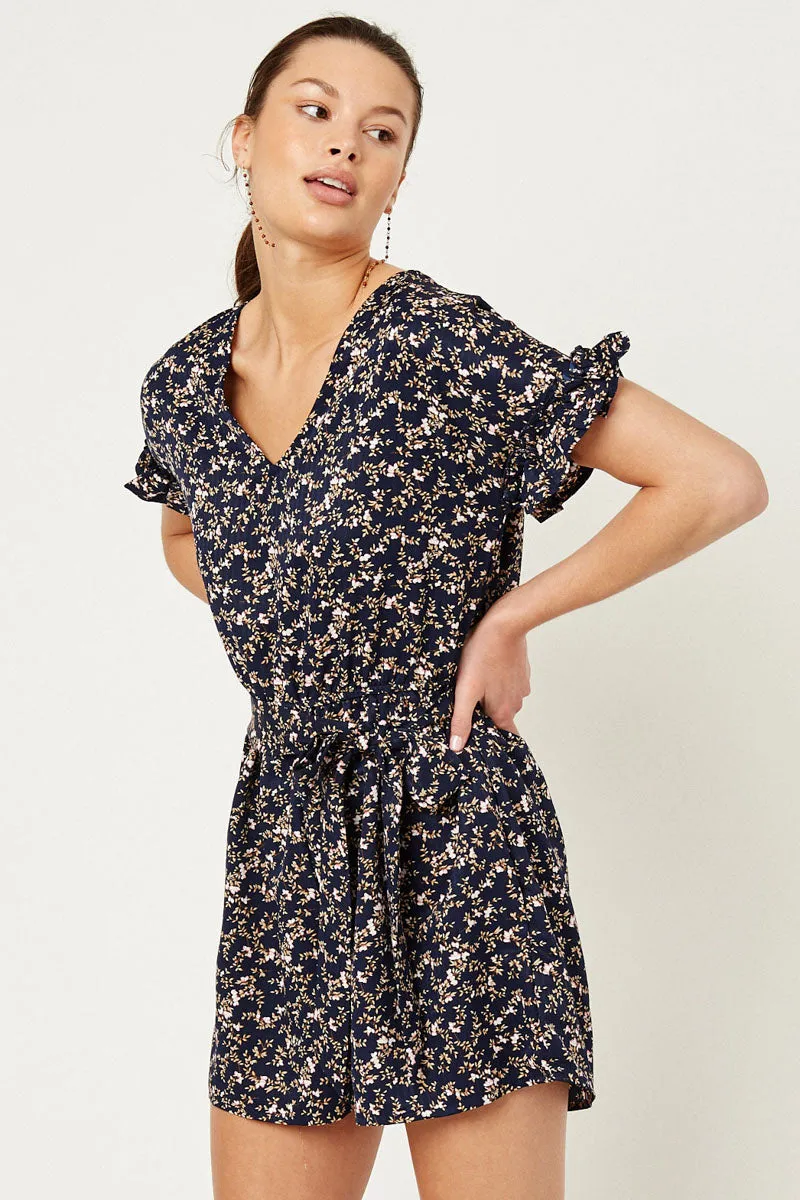 Womens Floral Ruffle Romper sold by Hayden product image thumbnail 3