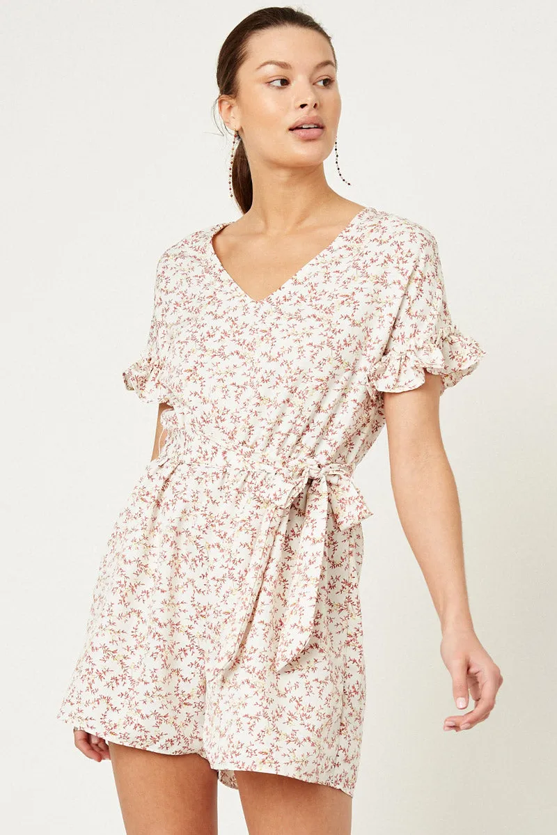 Womens Floral Ruffle Romper sold by Hayden product image thumbnail 5