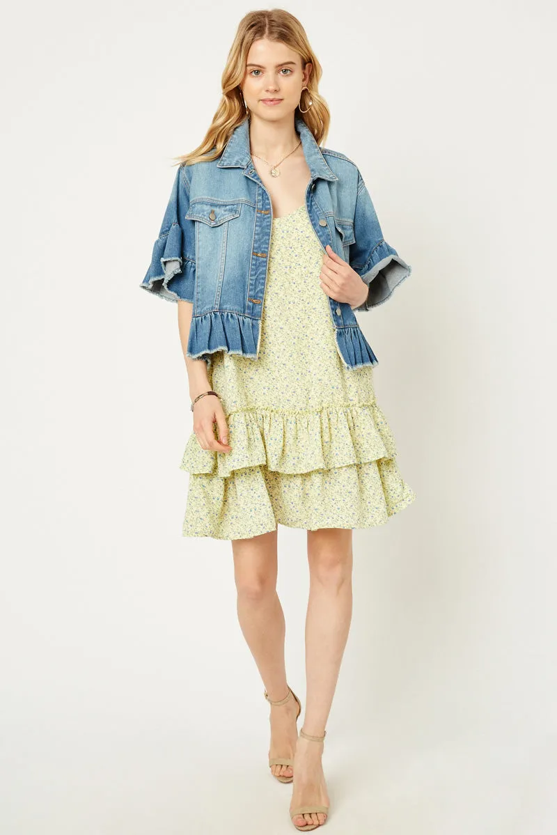 Womens Floral Ruffle Tank Dress sold by Hayden product image thumbnail 3