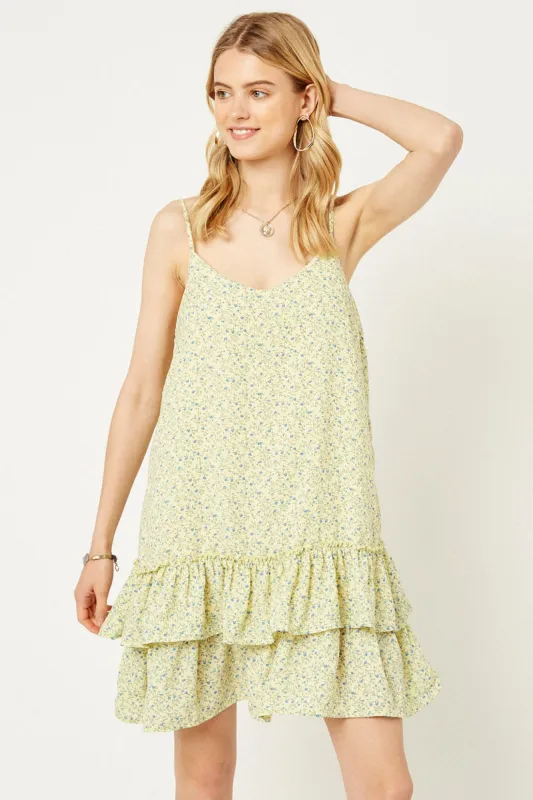 Womens Floral Ruffle Tank Dress made by Hayden