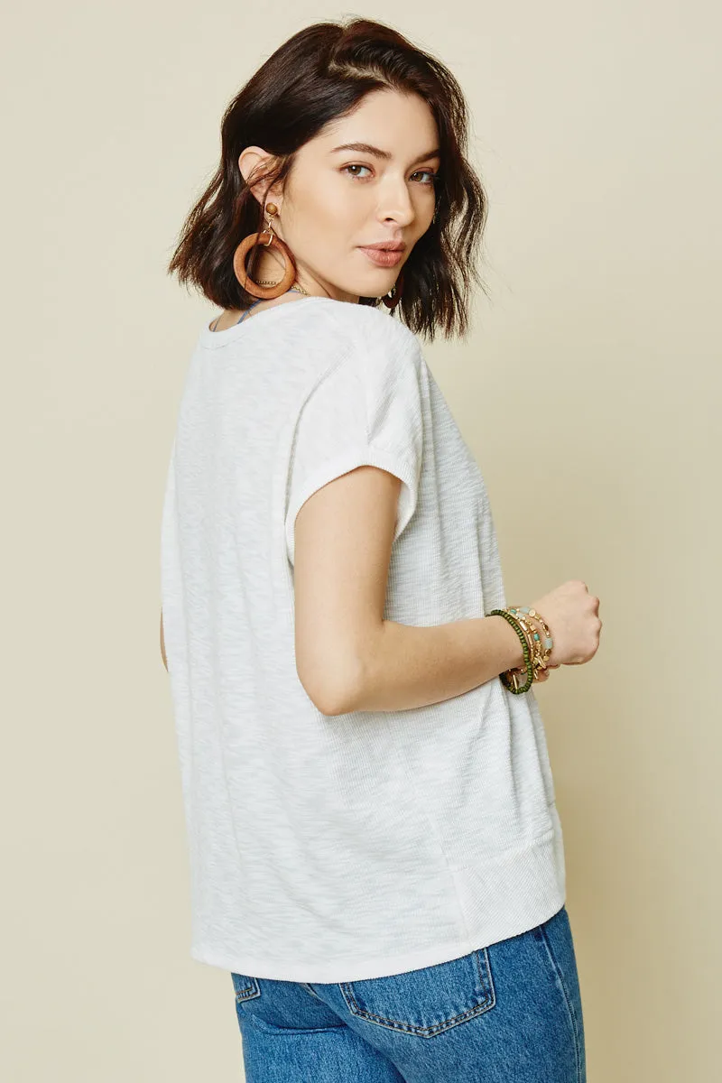 Womens Plunging Twist-Hem Tee sold by Hayden product image thumbnail 2