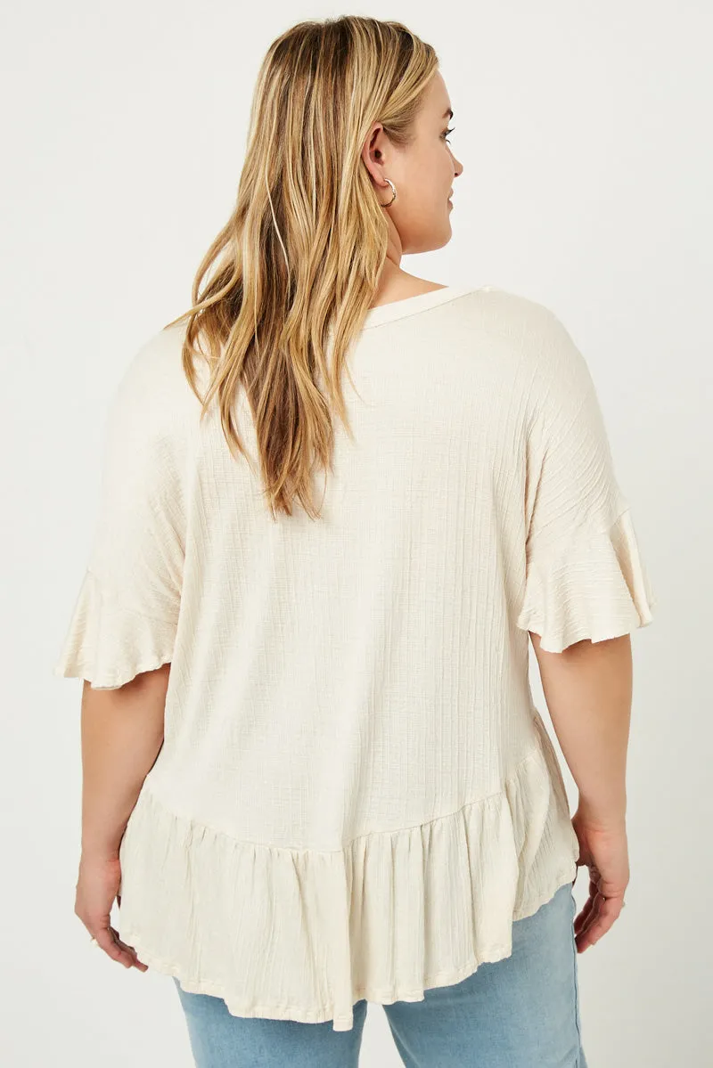 Womens Tie-Front Ruffle Swing Top sold by Hayden product image thumbnail 2