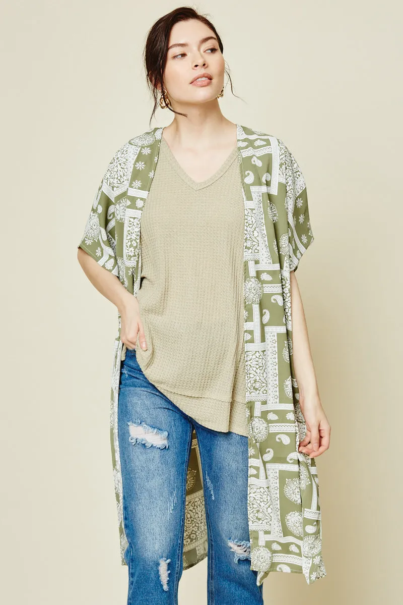Womens Printed Kimono Duster sold by Hayden product image thumbnail 4