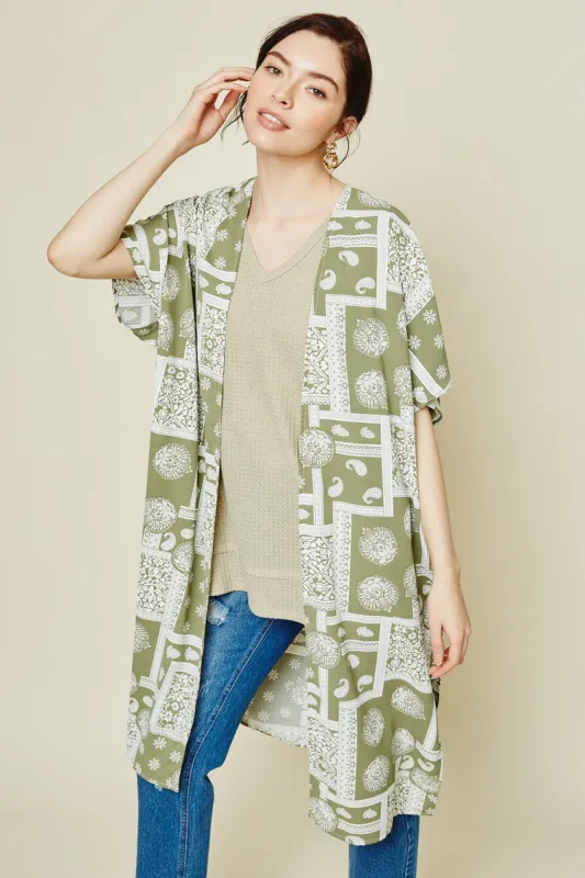 Womens Printed Kimono Duster sold by Hayden