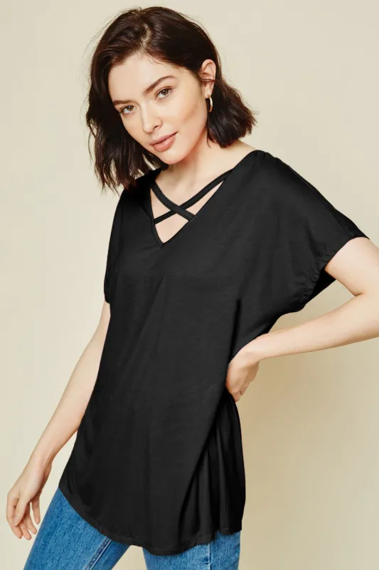 Womens V-Neck Dolman Knit Tee sold by Hayden